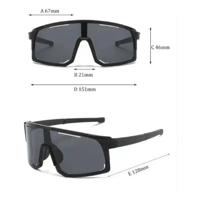 Lentes De Ciclismo Deporte Polarizados Protección Uv Unisex  Negro