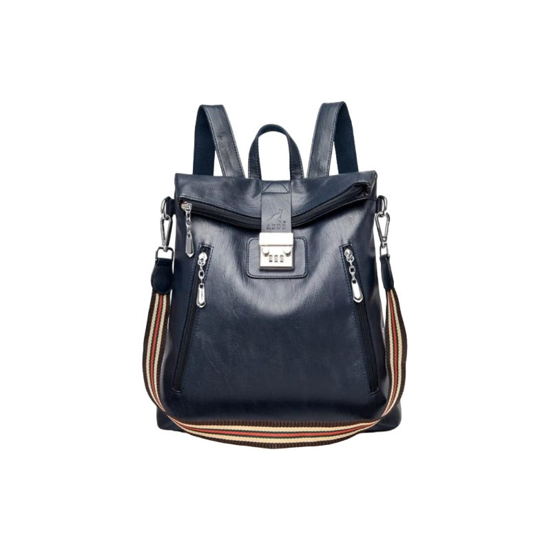 Mochila Cartera Bolso Antirrobo Eco Cuero Moda Dama Numérica