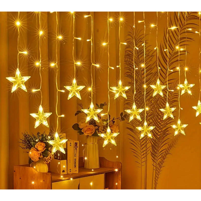 Guirnalda Luz Estrellas Led 4m Con 19 Ramos Luces Hogar Cálida
