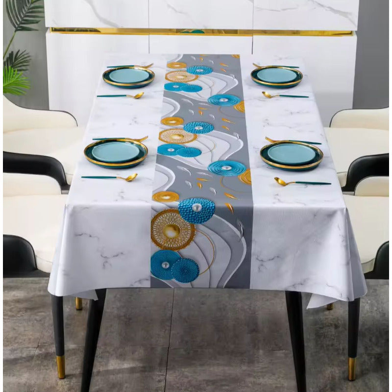 Mantel Para Comedor Impermeable Decorativos Diseño 180x140cm