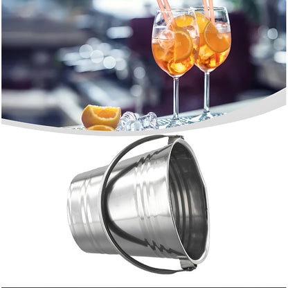 Balde Hielera Cubitera Champagnera Acero Inoxidable 7 L 21cm Acero Inoxidable Lisa