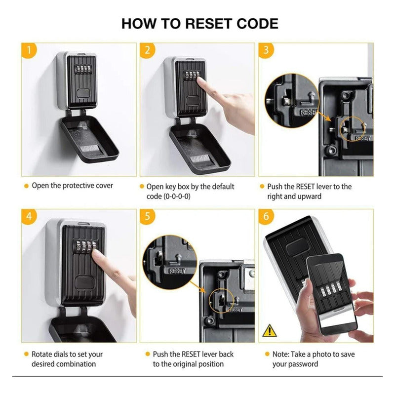 Mini Caja De Seguridad Para Llaves Tarjetas Con Combinación Plateado