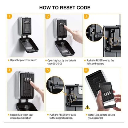 Mini Caja De Seguridad Para Llaves Tarjetas Con Combinación Plateado