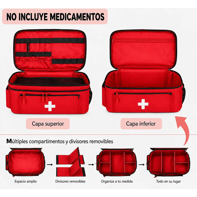 Bolso Organizador Botiquín Primeros Auxilios Sin Insumos