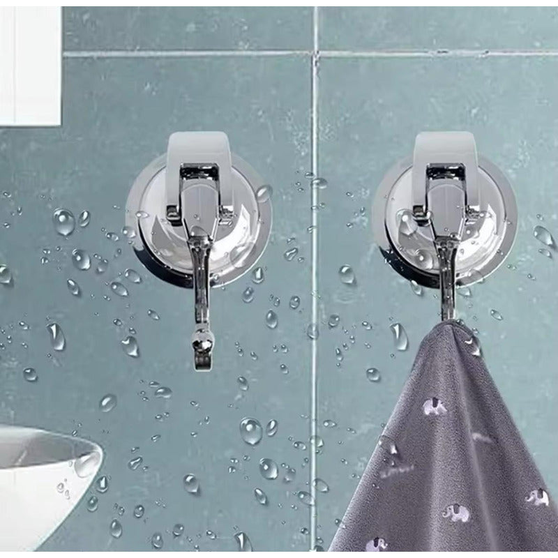Ganchos Para Toalla X2 Unid Con Ventosa Toallero Baño Cocina