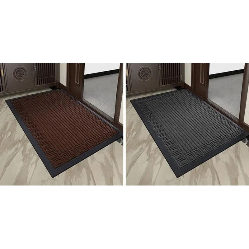 Alfombra De Entrada A Casa Hogar Felpudo Rayas Y Espirales