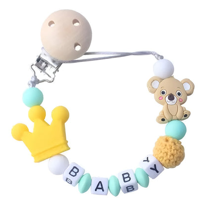 Soporte Cadena Para Chupete Silicona Chupetero Koala Bebé