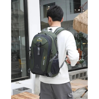 Mochila Deportiva Impermeable Reforzada Camping Trekking 40l Verde Oscuro Liso