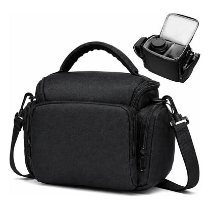 Estuche Para Cámara Bandolera Negra Con División Profesional Negro