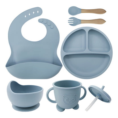 Set De Alimentación Bebe Vajilla De Silicona Varios Colores