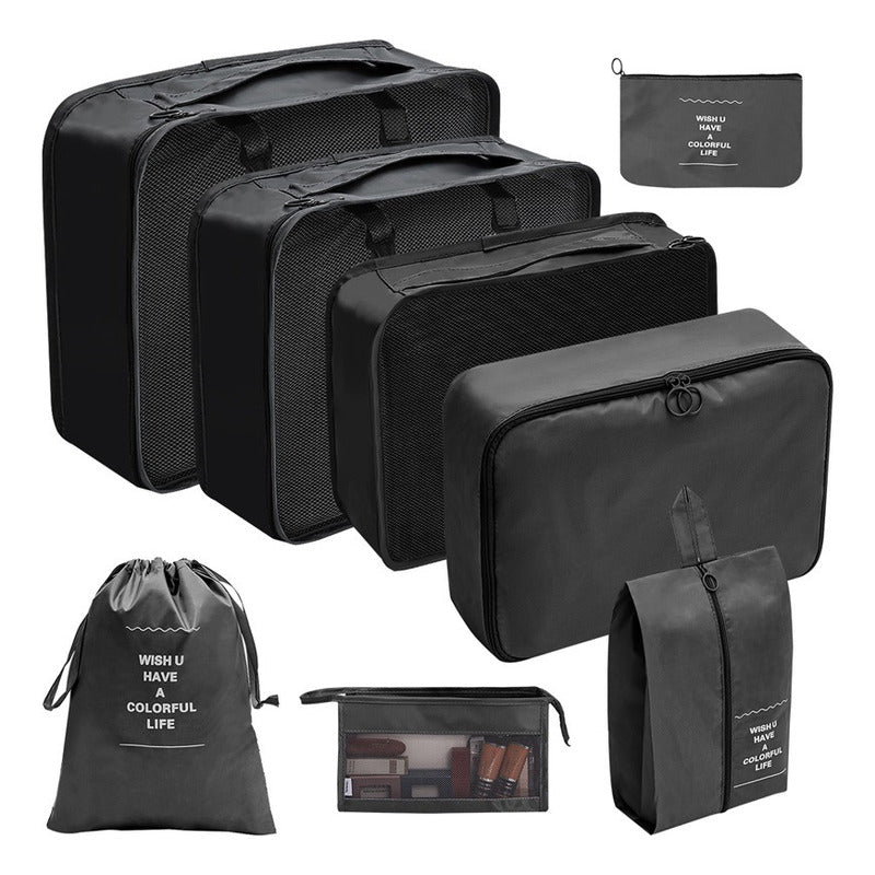 Set Organizador De Viaje 8 Piezas Para Valija Bolsos Ropa