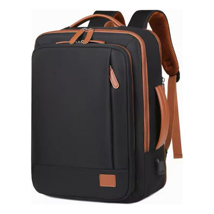 Mochila Antirrobo Usb Expansible Impermeable Trabajo Escolar Negro