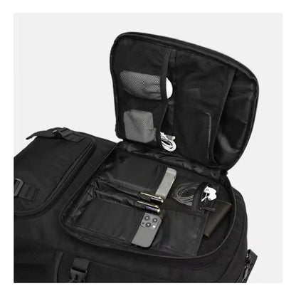 Mochila De Viaje Y Trabajo Impermeable Expandible 45l Negra Negro Liso