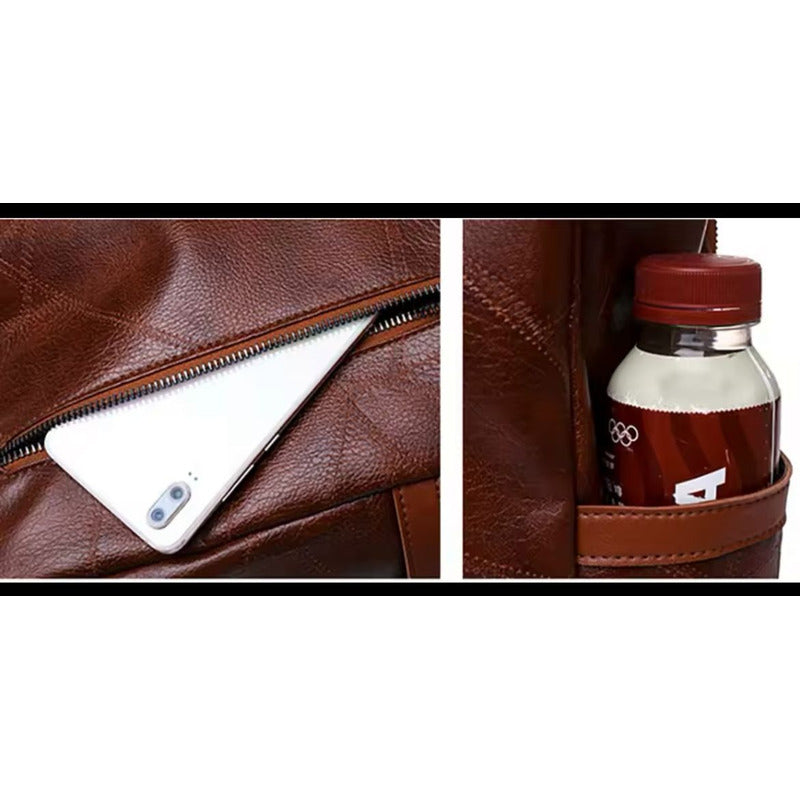 Mochila Mujer Eco Cuero Antirrobo Grande Moda Casual Urbana