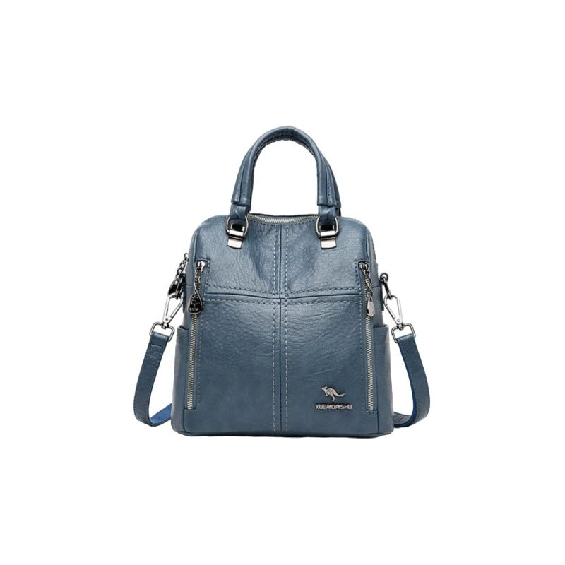 Mochila Cuerina Dama Bolso De Hombro Mujer Multifunción C4