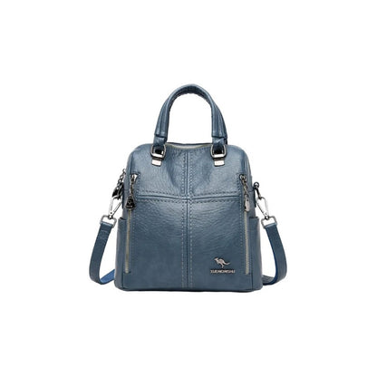 Mochila Cuerina Dama Bolso De Hombro Mujer Multifunción C4