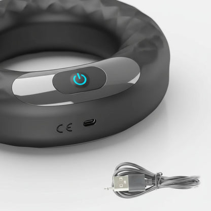 Anillo Masculino Con Vibración Juguete Sexual Usb Negro