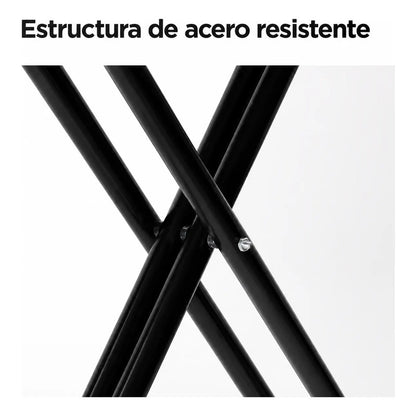 Tabla De Planchar Plegable Acero Resistente Antideslizante Tabla De Planchar Negro