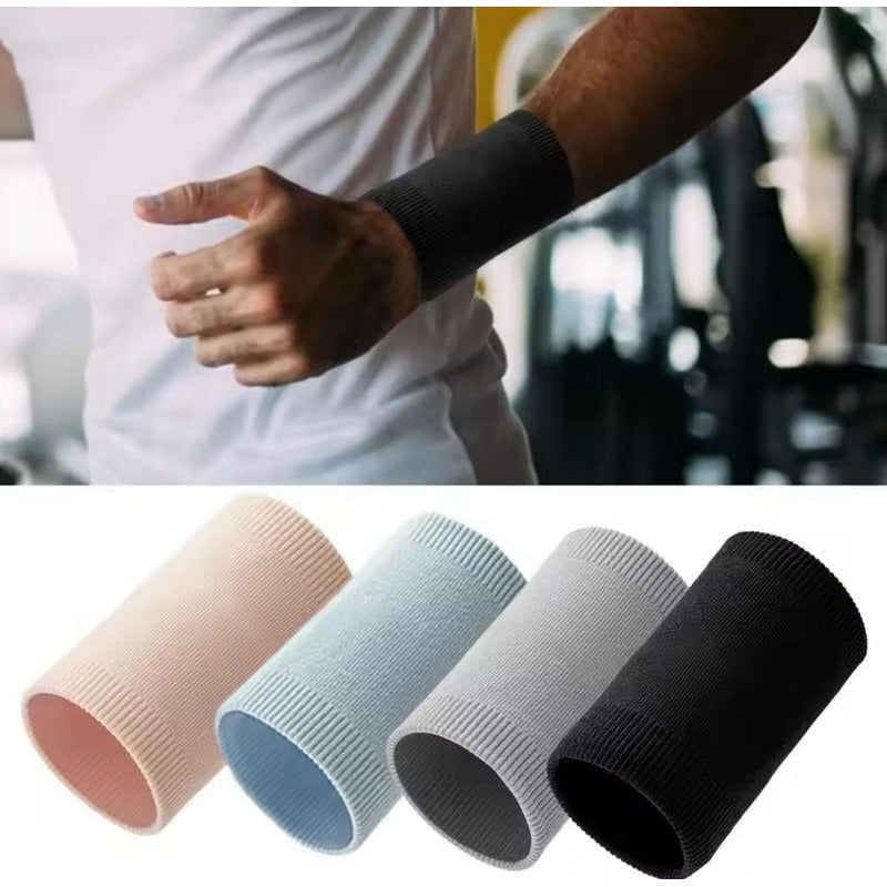 Par De Muñequeras Deportivas Tenis Basquetbol Elásticas