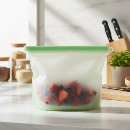 Bolsas De Silicona X2 Conserva Alimentos Reutilizable 1000ml