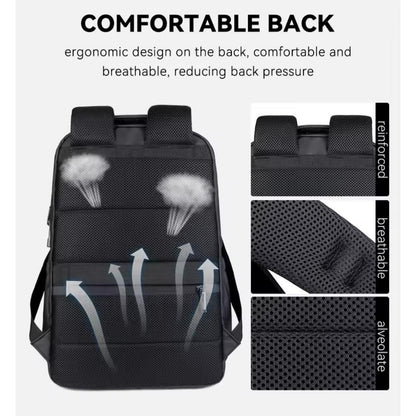 Mochila Impermeable Urbana De Viaje Para Notebook Unisex Negro Liso