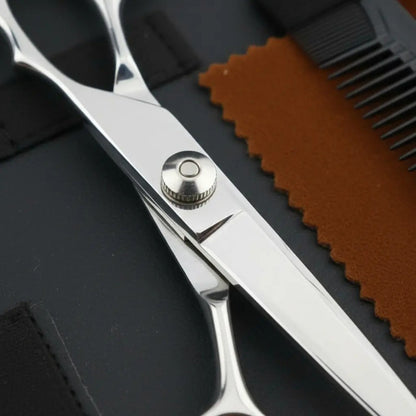 Tijeras De Peluqueria Profesional Set X3 Con Estuche  Plateado