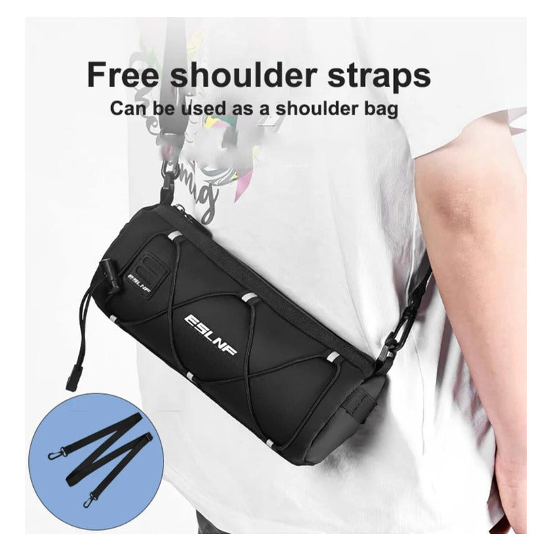 Bolso De Bici Bicicleta Impermeable Para Cuadro Y Manillar Negro