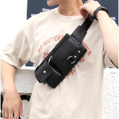 Riñonera Morral Casual Eco Cuero Cuerina Unisex Hebillas 1