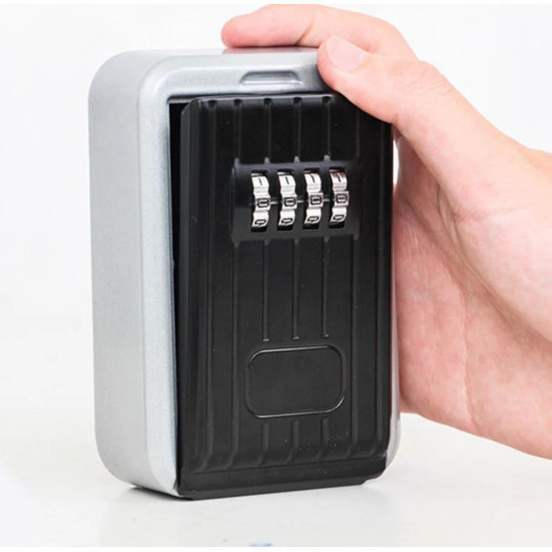 Mini Caja De Seguridad Para Llaves Tarjetas Con Combinación Plateado
