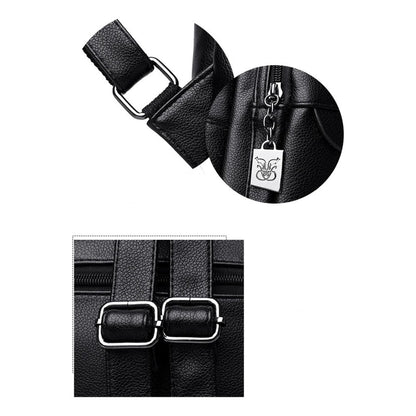 Mochila De Mujer Casual Dama Eco Cuero Cuerina Antirrobo C2