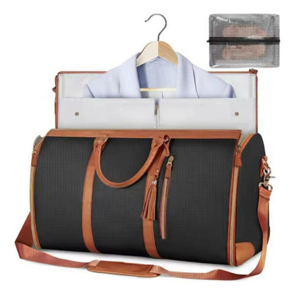 Bolso De Mano Para Viaje Plegable Equipaje Traje De Cuero Pu