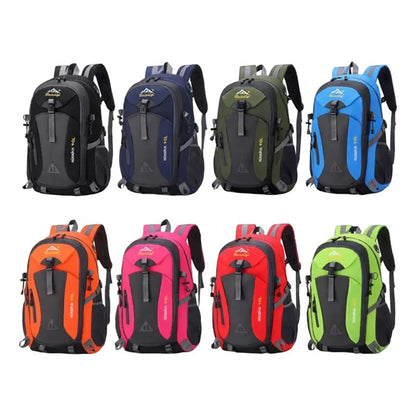Mochila Deportiva Impermeable Reforzada Camping Trekking 40l Verde Oscuro Liso