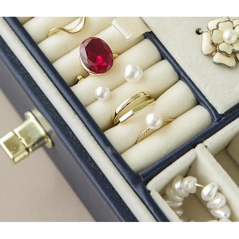 Joyero Alhajero Organizador De Joyas Anillos Colgantes Reloj