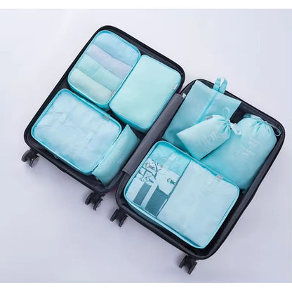 Set Organizador De Viaje 8 Piezas Para Valija Bolsos Ropa