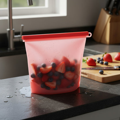 Bolsas De Silicona X2 Conserva Alimentos Reutilizable 1500ml