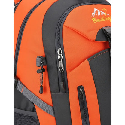 Mochila Deportiva Impermeable Reforzada Camping Trekking 40l Naranja Liso