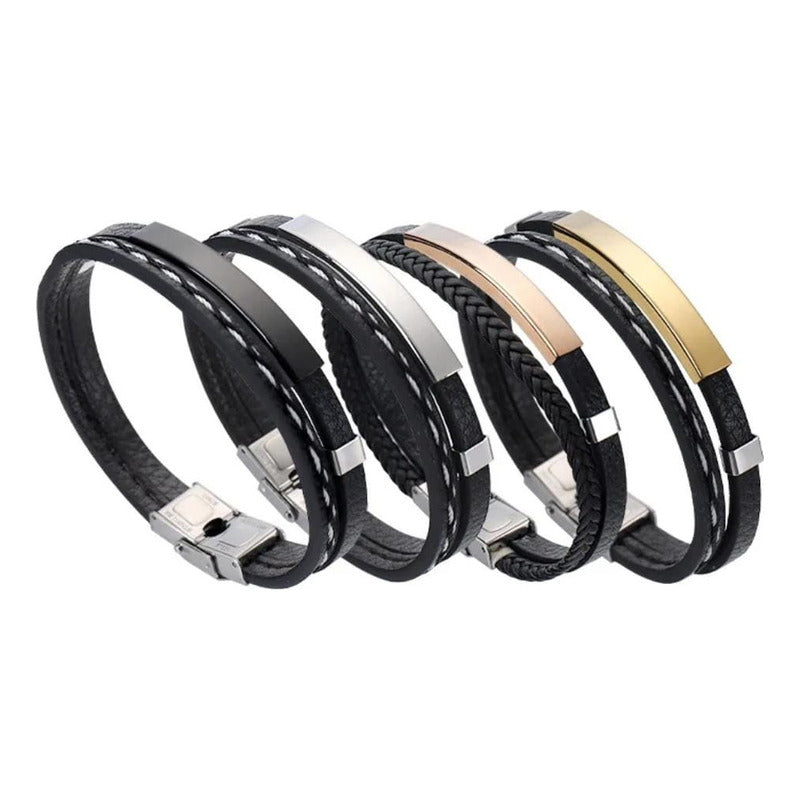 Pulsera Brazalete Con Enchapado Moderna Urbana