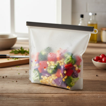 Bolsas De Silicona X4 Conserva Alimentos Reutilizable 500ml