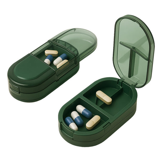 Pastillero Corta Pastilla Porta Medicamentos Uso Diario 1