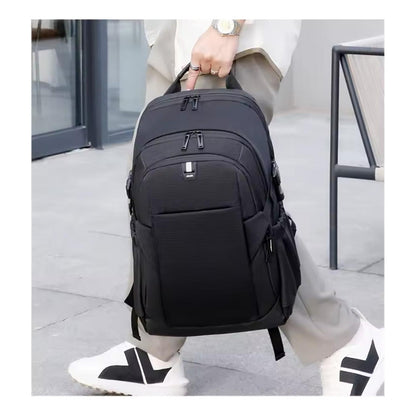 Mochila Impermeable Urbana De Viaje Para Notebook Unisex Negro Liso