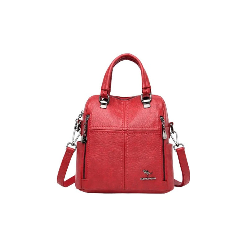 Mochila Cuerina Dama Bolso De Hombro Mujer Multifunción C4