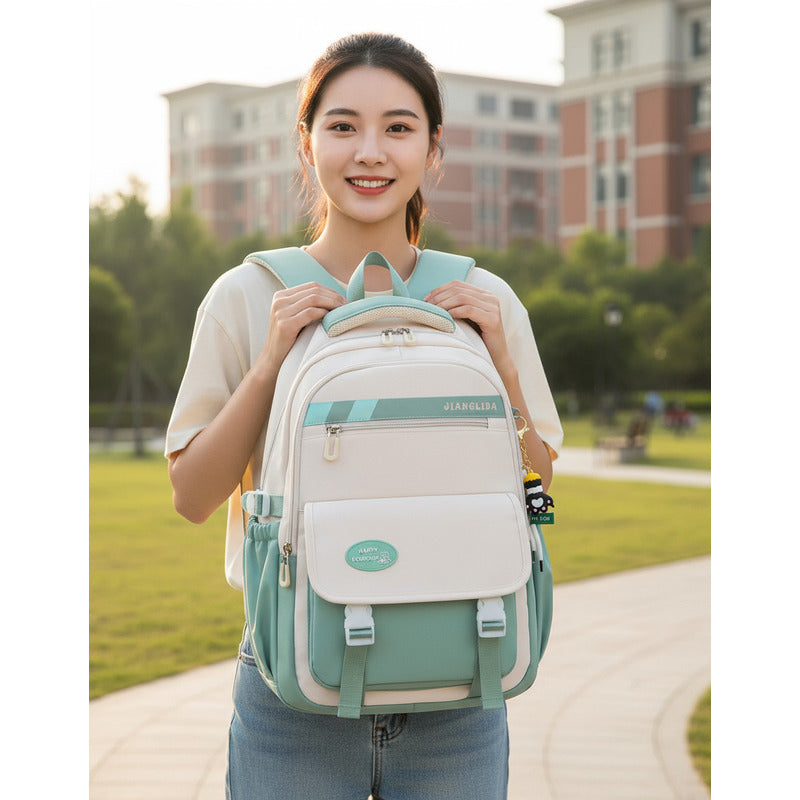 Mochila Escolar Liceal Unisex Impermeable Viaje Jianglida