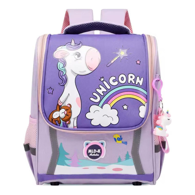 Mochila Escolar Infantil Impermeable Unicornio Dinosaurio