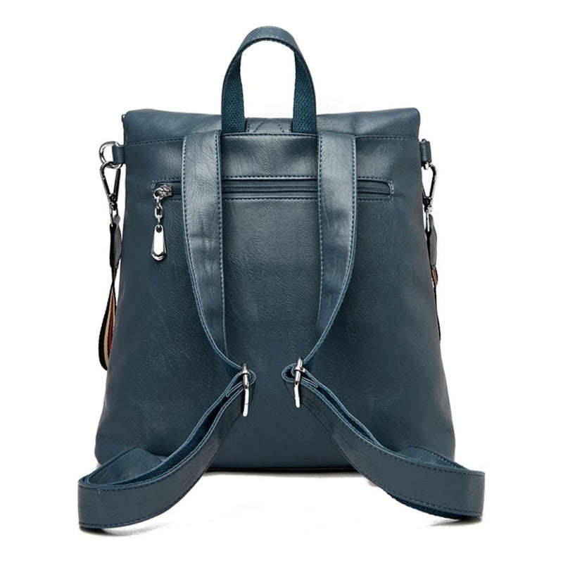 Mochila Cartera Bolso Antirrobo Eco Cuero Moda Dama Numérica