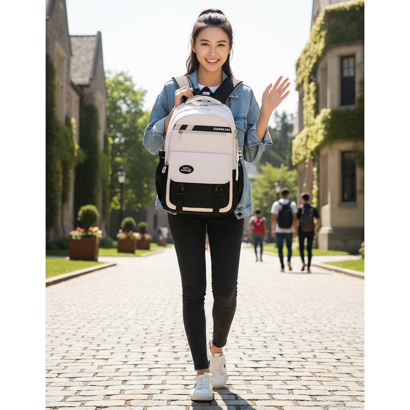 Mochila Escolar Liceal Unisex Impermeable Viaje Jianglida