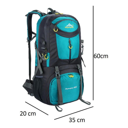 Mochila Impermeable 60 L Trekking Premium Camping Viaje