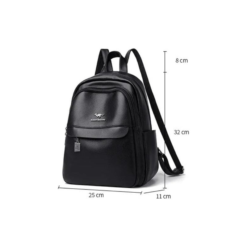 Mochila De Mujer Casual Dama Eco Cuero Cuerina Antirrobo C2