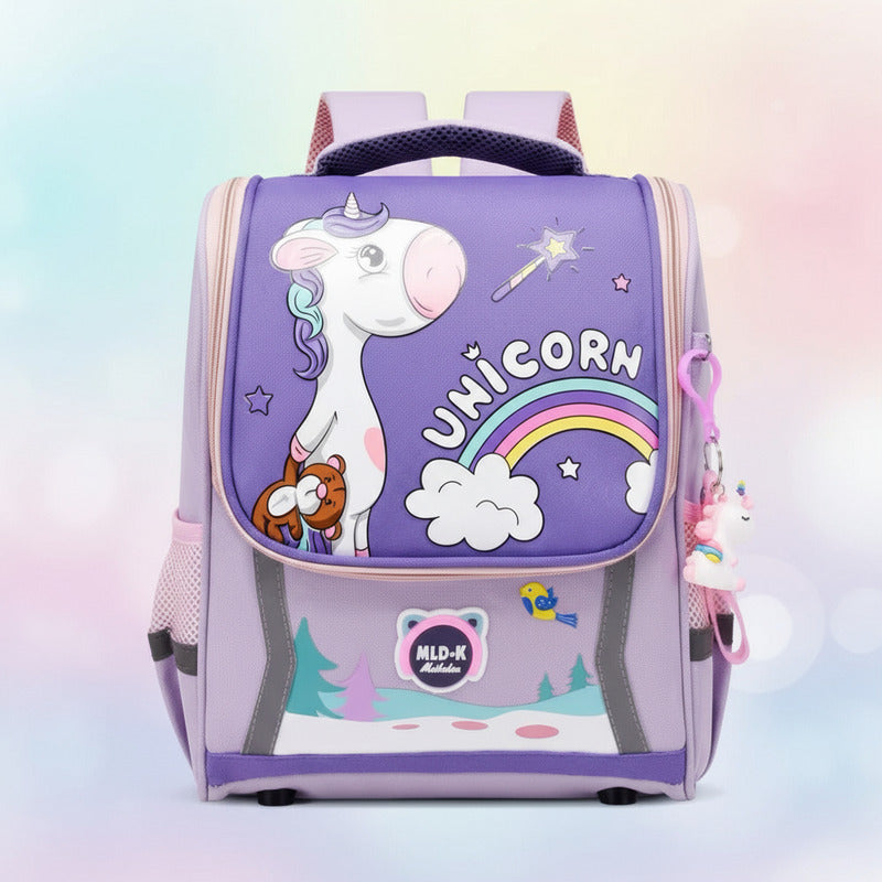 Mochila Escolar Infantil Impermeable Unicornio Dinosaurio