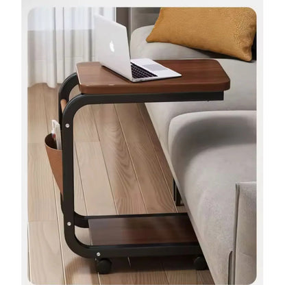 Mesa Auxiliar De Arrime Con Ruedas Para Sofá Cama Madera