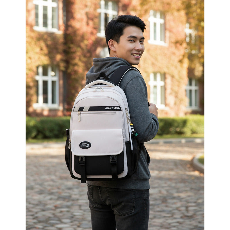 Mochila Escolar Liceal Unisex Impermeable Viaje Jianglida